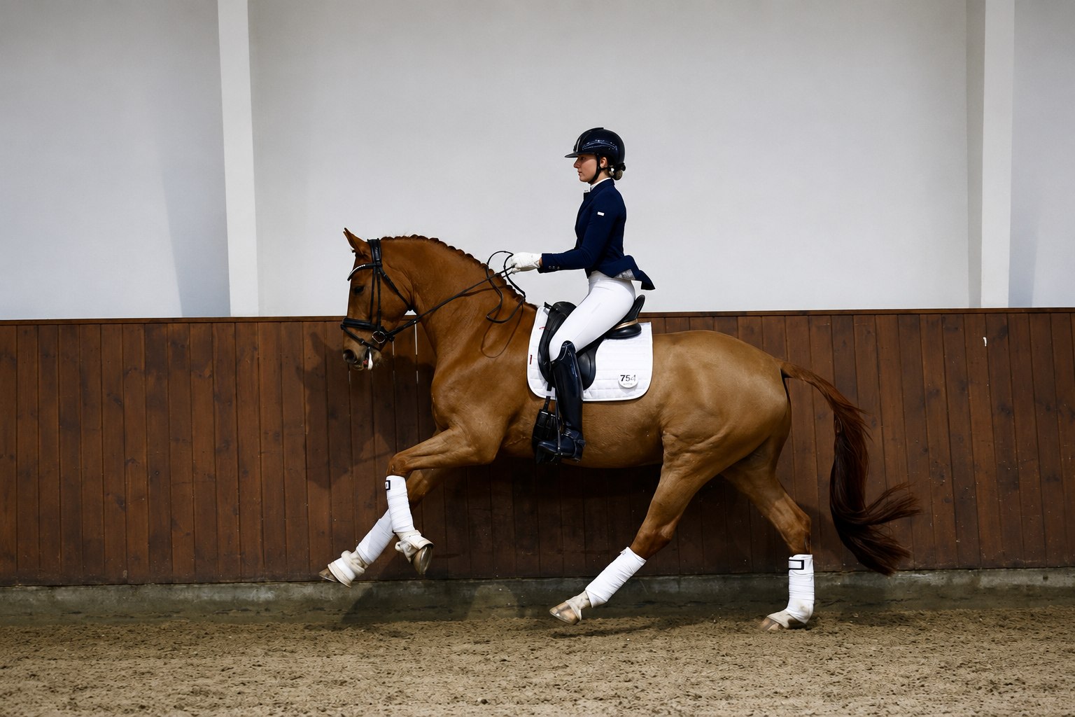 Lucía Galbis dressage rider in Denmark training at Dansbjerg Stables